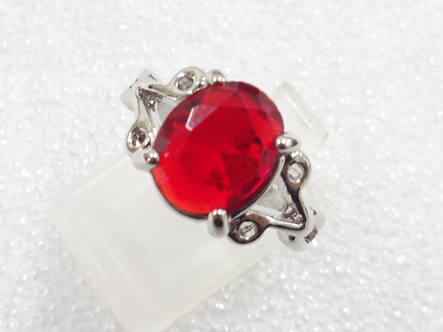 JAPANESE KIMONO / ANTIQUE COLORED STONE RING (SIZE 15.5)